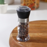 Мельница для специй Доляна &laquo;Рэйн&raquo;, 12&times;5 см, керамический механизм, цвет прозрачный