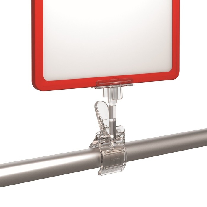 Держатель пластиковой рамки универсальный, 5,5&times;5&times;12 см, цвет прозрачный