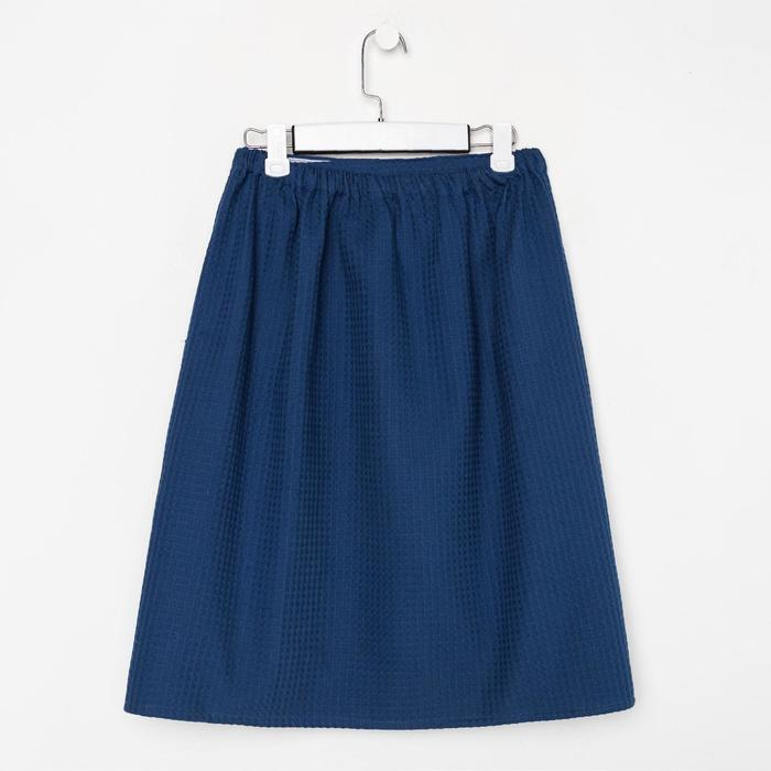 Полотенце банное Этель &laquo;Килт&raquo; с карманом 60*140 см. цв. джинс, 100% хл, вафля 240 г/м2