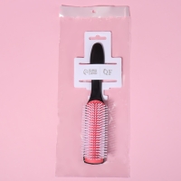 Расчёска массажная, 4,5 × 19 см, цвет чёрный/розовый Расчёска массажная, 4,5 × 19 см, цвет чёрный/розовый