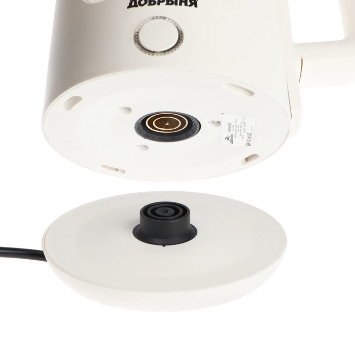 Чайник электрический Чайник электрический "Добрыня" DO-1259W, стекло, 1.5 л, 1800 Вт, белый