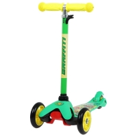 Самокат GRAFFITI &laquo;В лесу&raquo;, колёса PU 110/80 мм, ABEC 7, цвет зелёный