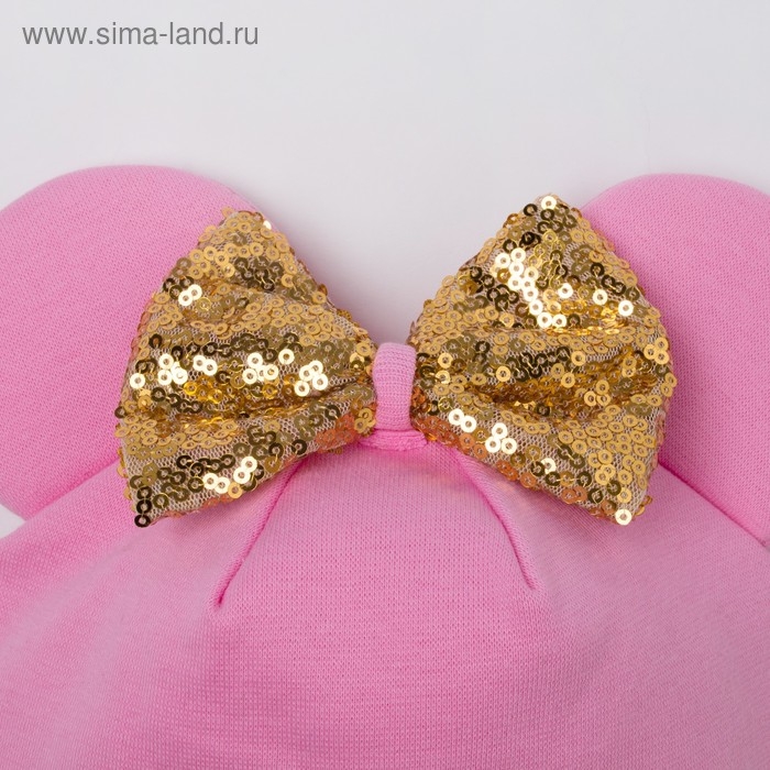 Шапка для девочки, цвет розовый, размер 50-54 Шапка для девочки, цвет розовый, размер 50-54