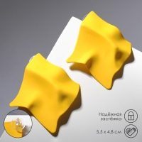 Серьги металл &laquo;Яркость&raquo; ромб, цвет жёлтый
