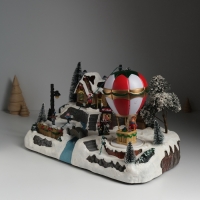 Сувенир пластик световой "Воздушный шар у катка" крутится 35х20х19 см