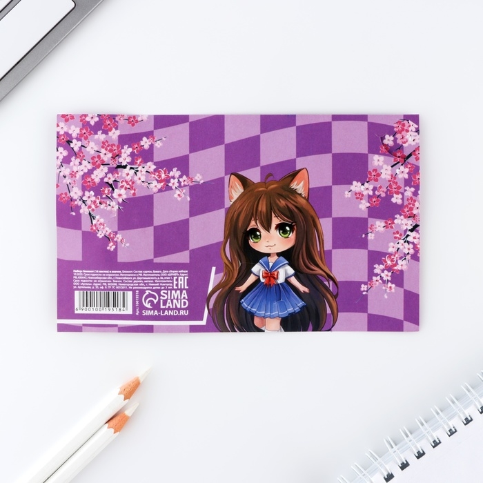 Подарочный набор блокнот и значок «Аниме» Подарочный набор блокнот и значок «Аниме»