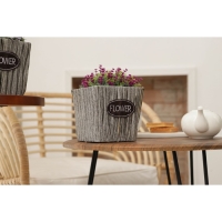 Кашпо для цветов плетёное &laquo;Луция&raquo;, 16&times;16&times;15 см, квадрат, цвет серый