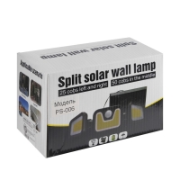 Светодиодный прожектор на солнечной батарее 20 Вт, выносная панель, 15 × 13 × 7 см, 6500К Светодиодный прожектор на солнечной батарее 20 Вт, выносная панель, 15 × 13 × 7 см, 6500К