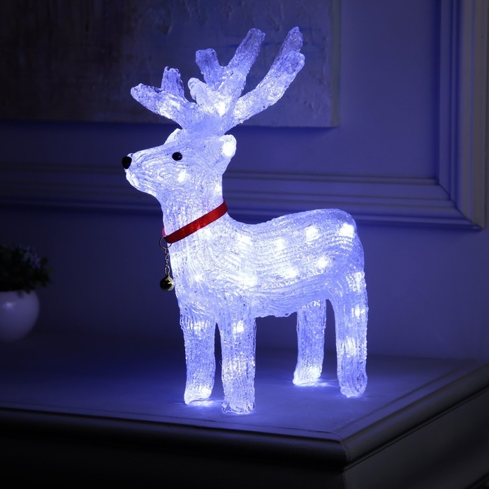 Светодиодная фигура &laquo;Оленёнок&raquo; 28 &times; 36 &times; 18 см, акрил, 40 LED, 220 В, свечение белое