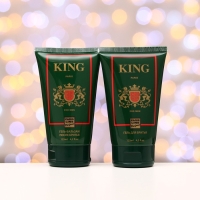 Подарочный набор косметики мужской King, гель для бритья, 125 мл + гель-бальзам после бритья, 125 мл