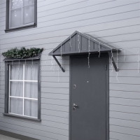 Гирлянда &laquo;Бахрома&raquo; 6 &times; 0.7 м, IP44, УМС, белая нить, 120 LED, свечение тёплое белое, мерцание, 220 В