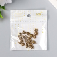 Бусины металл для творчества "Черепашка" золото набор 20 шт