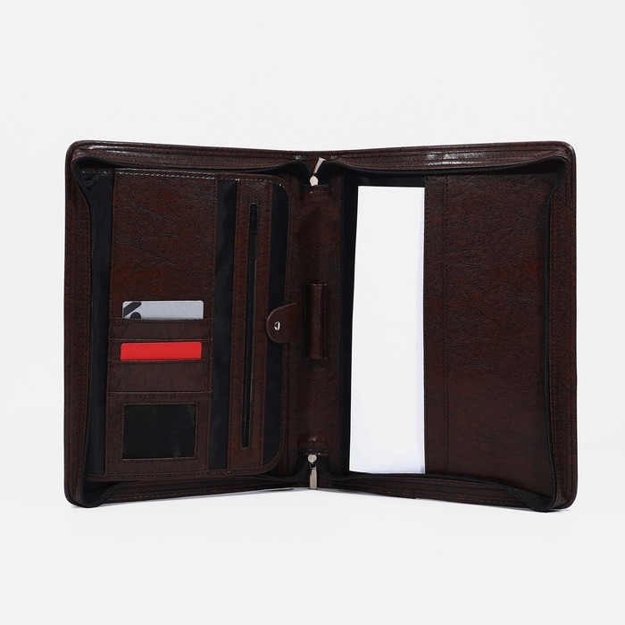 Папка для документов &laquo;Алекс&raquo;, цвет коричневый