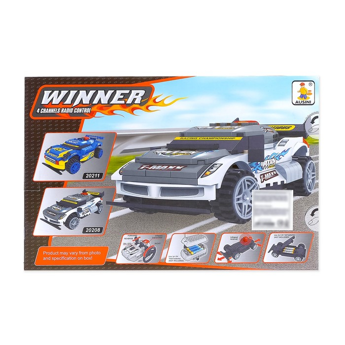 Конструктор на радиоуправлении &laquo;Гонка&raquo;, 210 деталей