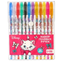 Ручка шариковая с блестками, 12 цветов, Коты Аристократы Ручка шариковая с блестками, 12 цветов, Коты Аристократы