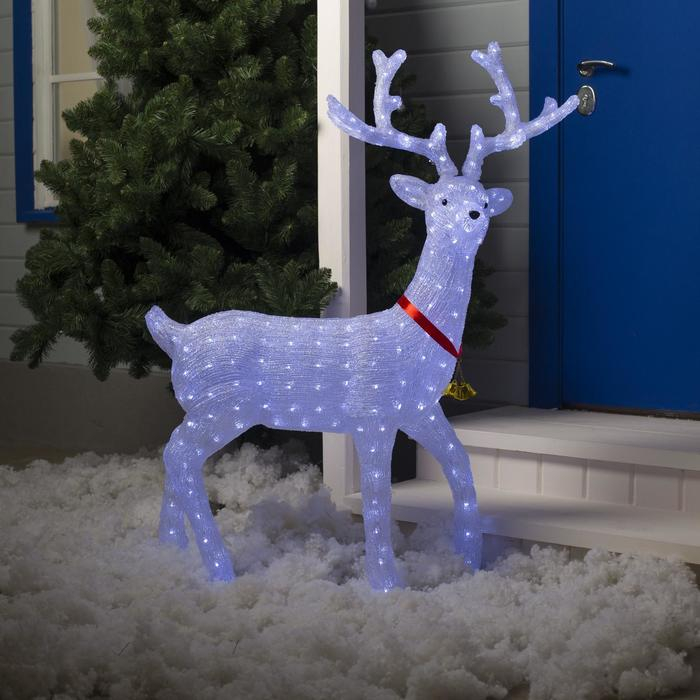 Светодиодная фигура &laquo;Олень на прогулке&raquo; 100 &times; 130 &times; 30 см, акрил, 228 LED, 8 режимов, 24 В, свечение белое