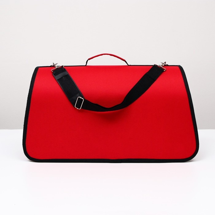 Сумка - переноска для животных Сумка - переноска для животных "Весёлый жук", красная, размер L, 53 х 21 х 29 см