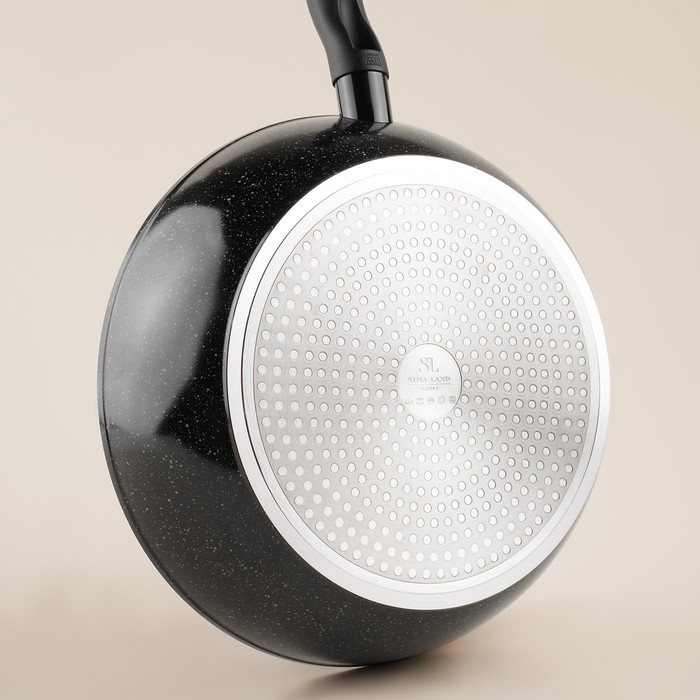 Сковорода алюминиевая с высоким бортом SL Home, d=28 см, h=7,5 см, антипригарное покрытие, индукция, цвет чёрный Сковорода алюминиевая с высоким бортом SL Home, d=28 см, h=7,5 см, антипригарное покрытие, индукция, цвет чёрный