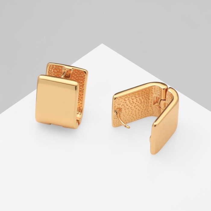 Серьги металл &laquo;Аккорд&raquo; гладкие, цвет золото