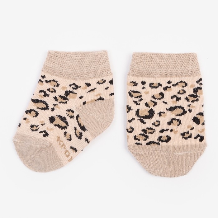 Набор носков Крошка Я &laquo;Леопард&raquo;, 2 пары, 10-12 см