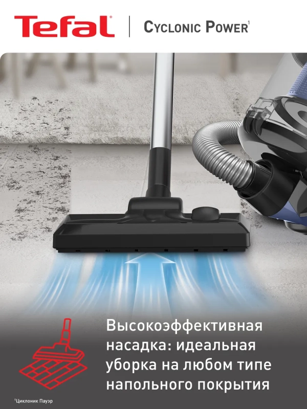 Пылесос для дома Cyclonic Power TW1931RH с контейнером