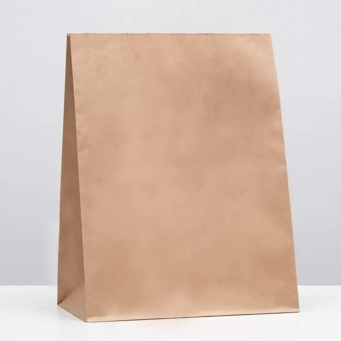 Пакет крафт бумажный фасовочный, прямоугольное дно 26&times;15&times;34 см