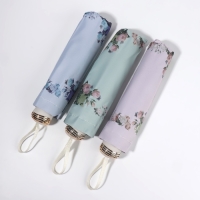 Зонт механический «Нежность», эпонж, 4 сложения, 8 спиц, R = 48/55 см, D = 110 см, цвет МИКС Зонт механический «Нежность», эпонж, 4 сложения, 8 спиц, R = 48/55 см, D = 110 см, цвет МИКС