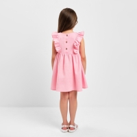 Платье детское с рюшей KAFTAN &laquo;Муслин&raquo;, размер 28 (86-92 см), розовое