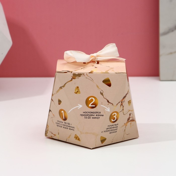 Соль для ванны &laquo;С 8 Марта!&raquo;, 150 г, аромат французской ванили, ЧИСТОЕ СЧАСТЬЕ