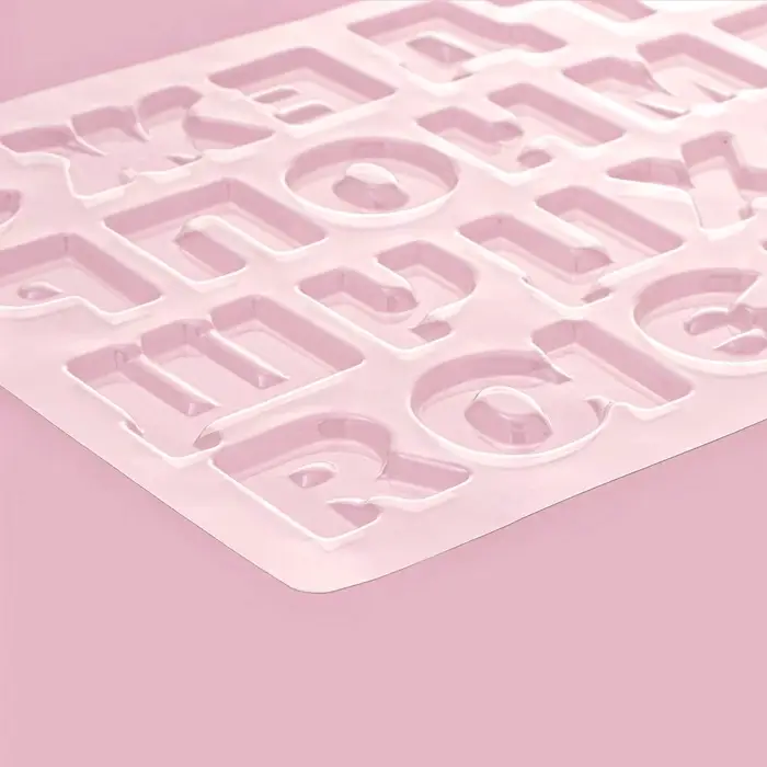 Форма для шоколада &laquo;Алфавит&raquo;, 35&times;20 см, 31 ячейка, прозрачная