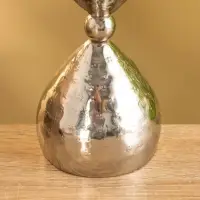 Подсвечник "Песочные часы" алюминий 8,5х19 см, цв. серебро