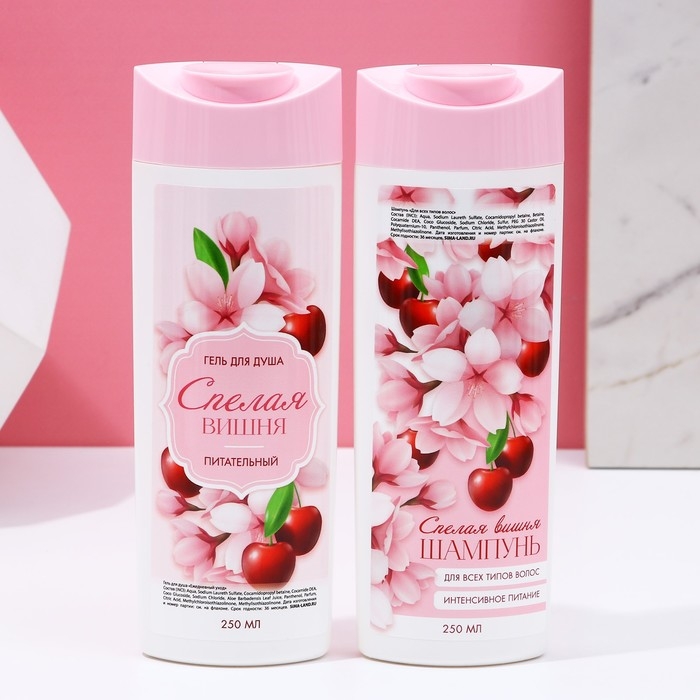 Подарочный набор косметики «Расцветай!», гель для душа и шампунь для волос, 2 х 250 мл, ЧИСТОЕ СЧАСТЬЕ Подарочный набор косметики «Расцветай!», гель для душа и шампунь для волос, 2 х 250 мл, ЧИСТОЕ СЧАСТЬЕ
