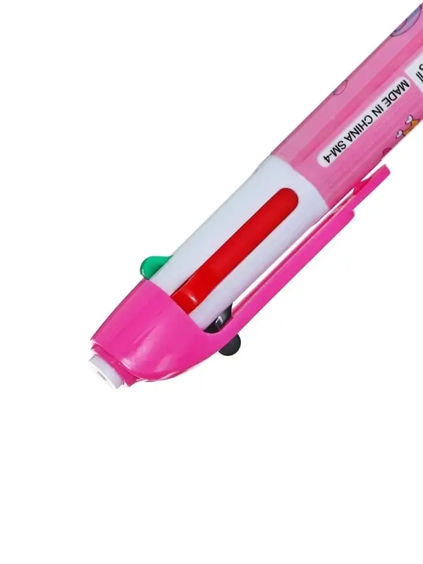 Ручка шариковая многоцветная Calligrata, автоматическая, 4 цвета, с рисунком, МИКС