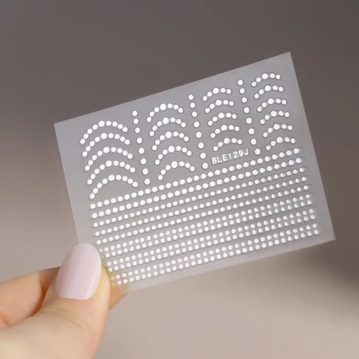 Наклейки для ногтей &laquo;Бусинка&raquo;, металлизированные, цвет серебристый