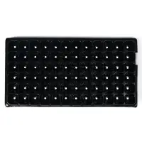 Кассета для рассады, на 72 ячейки, по 50 мл, из пластика, чёрная, 54&times;28&times;4 см, Greengo