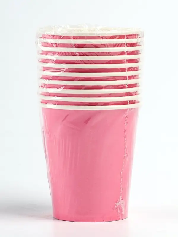 Стакан одноразовый бумажный &laquo;Розовый&raquo;, 250 мл
