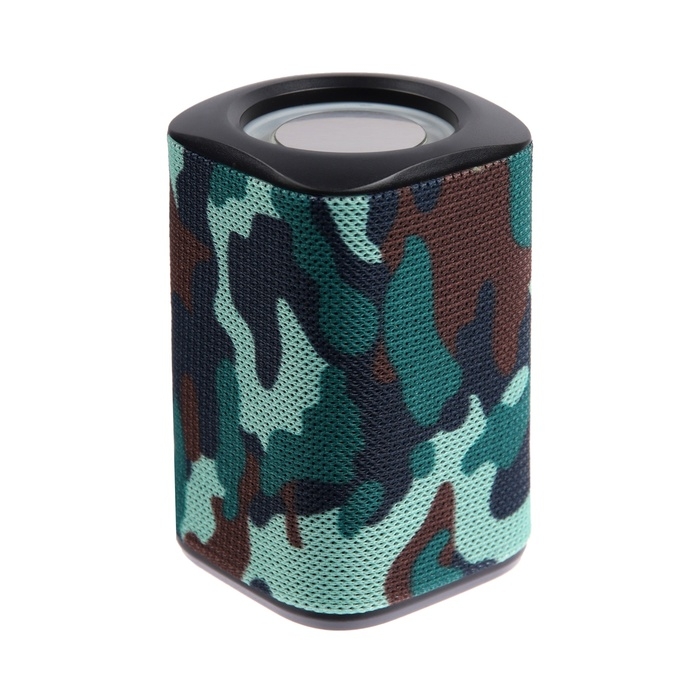 Портативная колонка Luazon LZZ-60, 5 Вт, 500 мАч, подсветка, micro SD, хаки