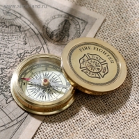 Компас латунь "Капитан" 6х6х1,8 см Компас латунь "Капитан" 6х6х1,8 см