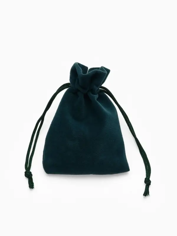 Мешочек бархатный &laquo;Классика&raquo;, 7&times;9 см ( + - 1 см), цвет изумрудный