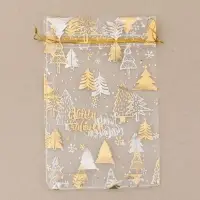 Мешочек подарочный органза &laquo;С Новым счастьем!&raquo;, 16 х 24 см +/- 1.5 см