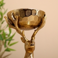 Подсвечник "Олень" алюминий 24х14х24 см