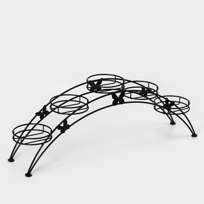 Подставка для цветов &laquo;Арка-5&raquo;, d=12 см, 69&times;15,5&times;25,5 см, черный