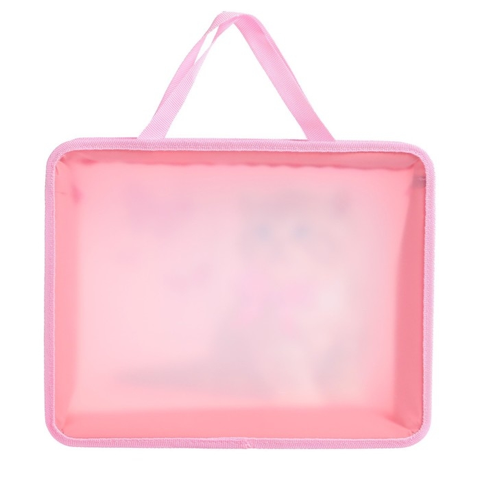 Папка с ручками А4, 330 х 260 х 75 мм, пластиковая, ручки-тесьма, Calligrata "Котик"