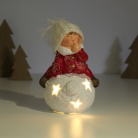 Сувенир керамика свет "Малыш-ангел в красном, на новогоднем шарике" 12,8х8,5х17 см Сувенир керамика свет "Малыш-ангел в красном, на новогоднем шарике" 12,8х8,5х17 см