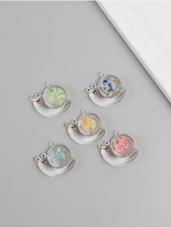 Подвеска для творчества акрил "Улыбчивая улитка" светится в темноте МИКС 2,9х3,3х1 см