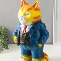 Копилка "Кот Тимофей" 35х22х15 см, рыжий