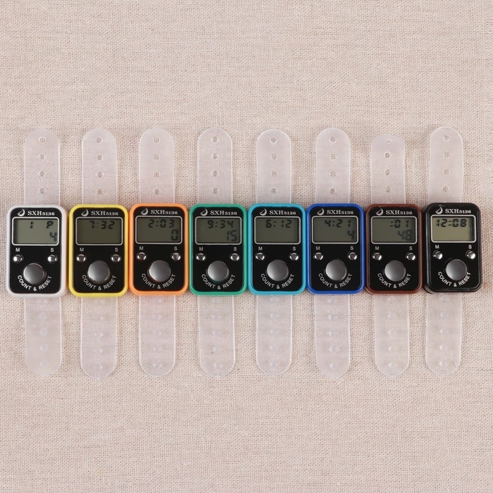 Счётчик рядов электронный, на ремне, 3 режима, 10,5 × 2,5 × 2 см, цвет МИКС Счётчик рядов электронный, на ремне, 3 режима, 10,5 × 2,5 × 2 см, цвет МИКС