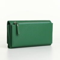 Кошелёк женский на магнитах, цвет зелёный