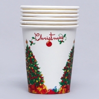 Стаканы бумажные &laquo;Новогодняя ёлочка&raquo;, 6 шт. МИКС