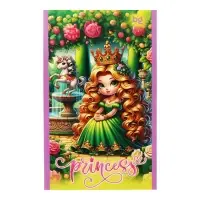 Блокнот А6, 24 листа в клетку на скрепке "Девочки", обложка мелованный картон, блок 60 г/м2, МИКС